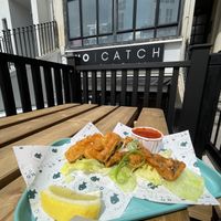 tofish bites (5.99£) and franks hot sauce (0.59£)  at The No Catch Co in Brighton