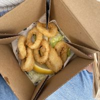 Vegan calamari   at The No Catch Co in Brighton