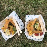 Cod & chips (£13 per serving)  at The No Catch Co in Brighton