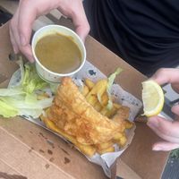 LARGE cod and chips  at The No Catch Co in Brighton