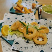 Vegan calamari at The No Catch Co in Brighton