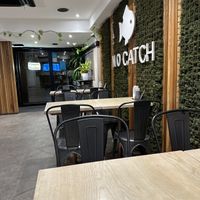 Seating area #Veganuary at The No Catch Co in Brighton