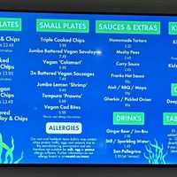 Current Menu Jan 2025 #Veganuary at The No Catch Co in Brighton