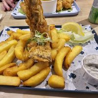 Smoked haddock, chips and tartare sauce at The No Catch Co in Brighton