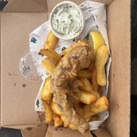 smoked haddock and chips  at The No Catch Co in Brighton
