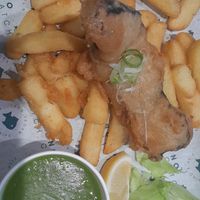 "Cod" and chips at The No Catch Co in Brighton