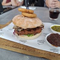 Oesterzwam burger at Het Leesten in Apeldoorn