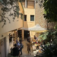 Looking back from the garden spaces.  at Miga de Nube in Mallorca