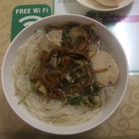 Noodle soup with vegetarian chicken  at Thuy in Da Nang