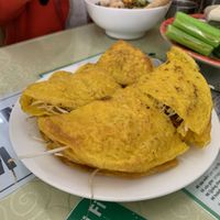 Pancakes... You gotta roll them into rice paper with fresh greens. So tastilicious! at Thuy in Da Nang