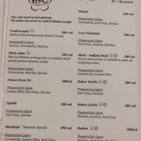 Menu-vegan options are clearly marked with the letter V at Wagokoro in Belgrade