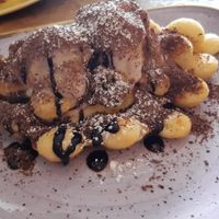 Chocolate waffle at ComiCoffee in Newport