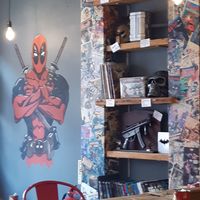 Comic book themed at ComiCoffee in Newport
