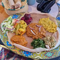 Vegan mixed plate at Blue Nile in The Hague