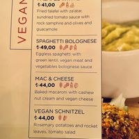 Vegan menu at BigChefs Konyaaltı in Antalya