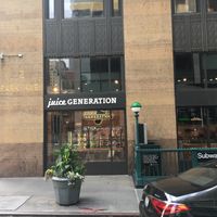 View from outside--notice that it is right by subway entrance. at Juice Generation in New York City