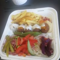 Falafel dinner at FALAFEL n' JUICE in Bradford