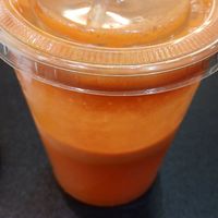 Breakfast juice (carrot, apple, orange) made in front of you at FALAFEL n' JUICE in Bradford
