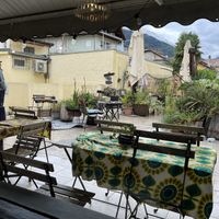 Outside seating  at L‘ Insalatina in Merano
