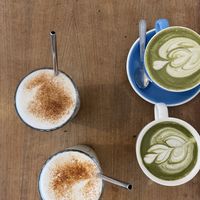 matcha & chai  at Oh My Goodness Café in Strasbourg