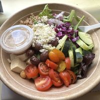 Farro Mediteranean grain bowl  at Henry & The Fish in Santa Fe