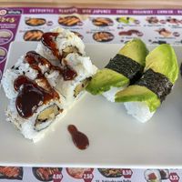 Teriyaki vegetable rolls & avocado nigiris   at Sushi Ritual in Mallorca