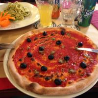 Vegan pizza. at Gino's in Venice