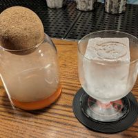 "SiC Old Fashioned" - Makers Mark Bourbon, Rye, Demerara, Cacao Bitters, Smoked (7/10) at Speak In Code in Manchester