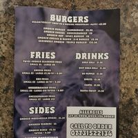 Menu at Seriously Smokin in Sheffield