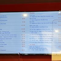 Menu 1 at Viet Chay vegetarian cuisine in Toronto