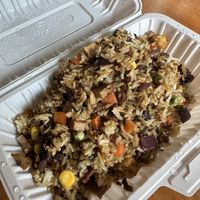 #42. Fried rice with olive leaves, assorted mock meats and tofu (to go)  at Viet Chay vegetarian cuisine in Toronto