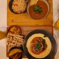 Curry coco, meatballs with hummus at Tel Aviv Urban Food in Warsaw