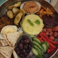Mediterranean plate at Tel Aviv Urban Food in Warsaw
