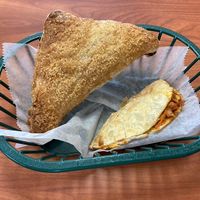 The vegan empanada and the huge apple pastelito  at Ruthy's Bakery in Davie