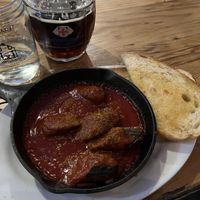 Vegan curry wurst  at Wirtshaus in Los Angeles