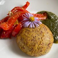 Polenta, Paprika & Spinat at Hotel Sass da Grüm in Gambarogno