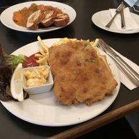 Nice side of fries (Gulasch with potatoes and pumpkin in the back) at Dada in Regensburg