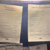 Karte im Aushang  at Dada in Regensburg