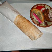 Formule gourmande: sandwich Motbal, falafel, fatayer at Allo Beirut in Paris