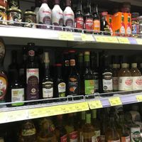 Condiment section at Conad Aega Merxhani in Shkoder