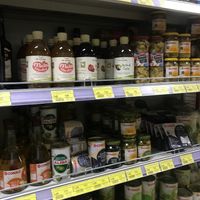 More condiments and canned vegetables at Conad Aega Merxhani in Shkoder