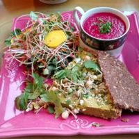 The quiche at Cafe Singing Goat in Sherbrooke