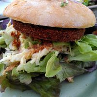 Falafel-Burger at JOHO Broiler in Prerow