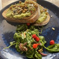 Smashed avocado toast  at Hooked  in Sligo
