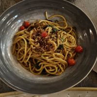 Spicy vegan pasta at Hooked  in Sligo