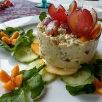 Vegan Waldorf salad at Waterfall Villas in Dominical