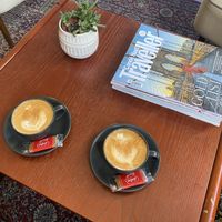 Vegan pumpkin spice latte   at Root25 in East London