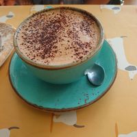 Cappuccino at E & R Tearoom in Lutterworth