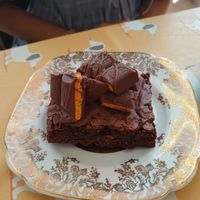 Ultimate brownie at E & R Tearoom in Lutterworth