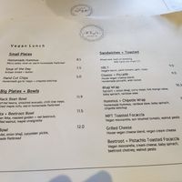Lunch menu at All Things Nice in Marple